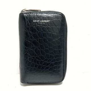 SAINT LAURENT PARIS(サンローランパリ) キーケース - 440914 黒 6連フック/ラウンドファスナー レザー(キーケース)