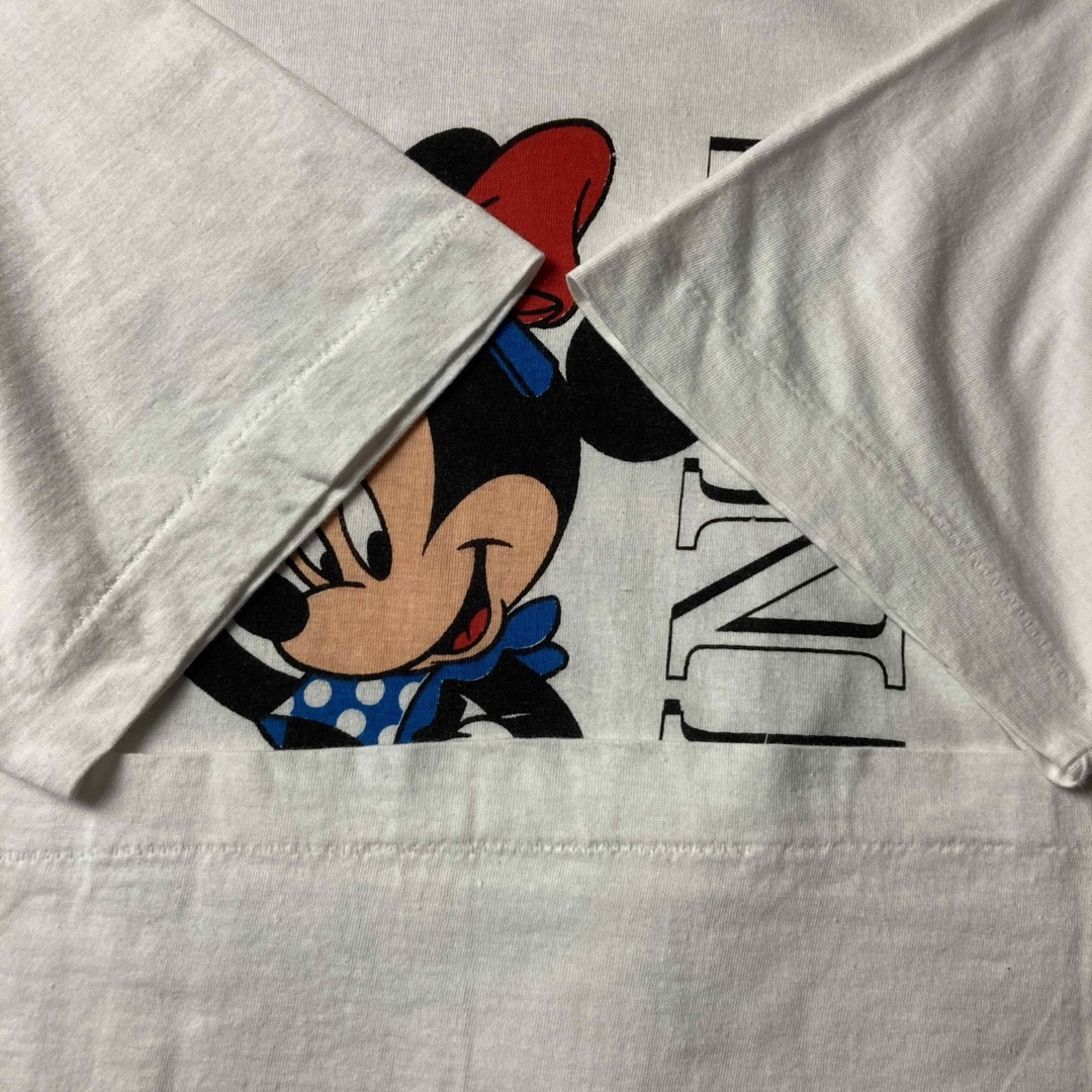 Disney(ディズニー)の【90sオールド】ディズニー　ミニーマウス　ヴィンテージプリントTシャツ 白 メンズのトップス(Tシャツ/カットソー(半袖/袖なし))の商品写真