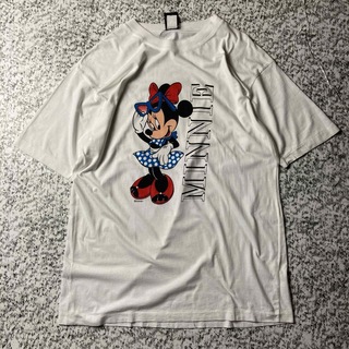 ディズニー(Disney)の【90sオールド】ディズニー　ミニーマウス　ヴィンテージプリントTシャツ 白(Tシャツ/カットソー(半袖/袖なし))