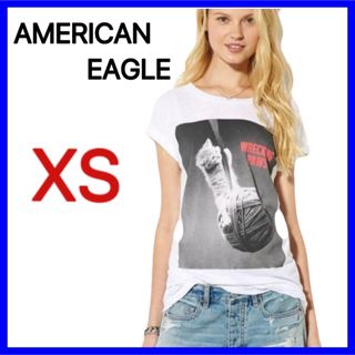 アメリカンイーグル(American Eagle)のアメリカンイーグル 半袖 Tシャツ 猫 XSサイズ タンクトップ  プリント(Tシャツ(半袖/袖なし))