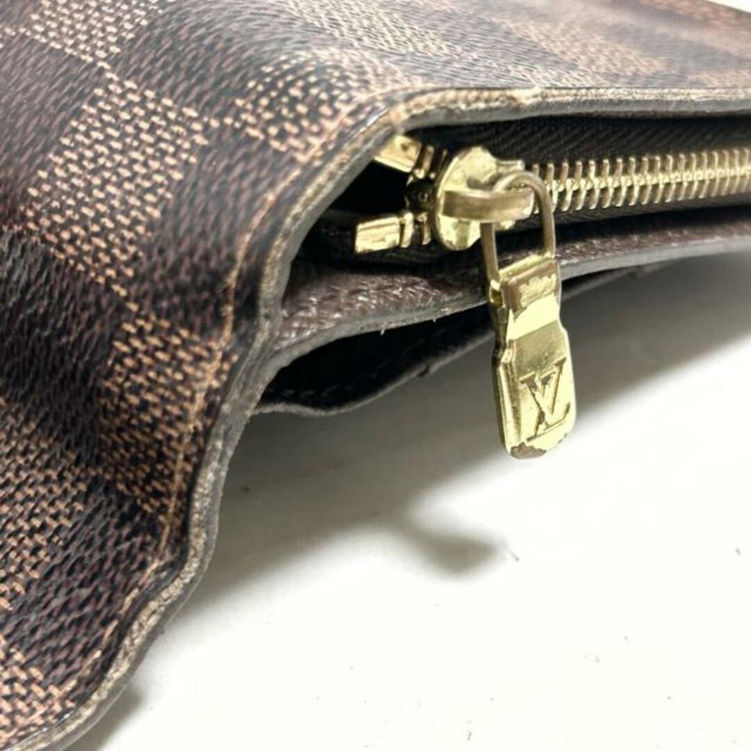 LOUIS VUITTON(ルイヴィトン)のLOUIS VUITTON(ルイヴィトン) 2つ折り財布 ダミエ コンパクトジップ N61668 エベヌ イニシャル刻印 ダミエキャンバス レディースのファッション小物(財布)の商品写真