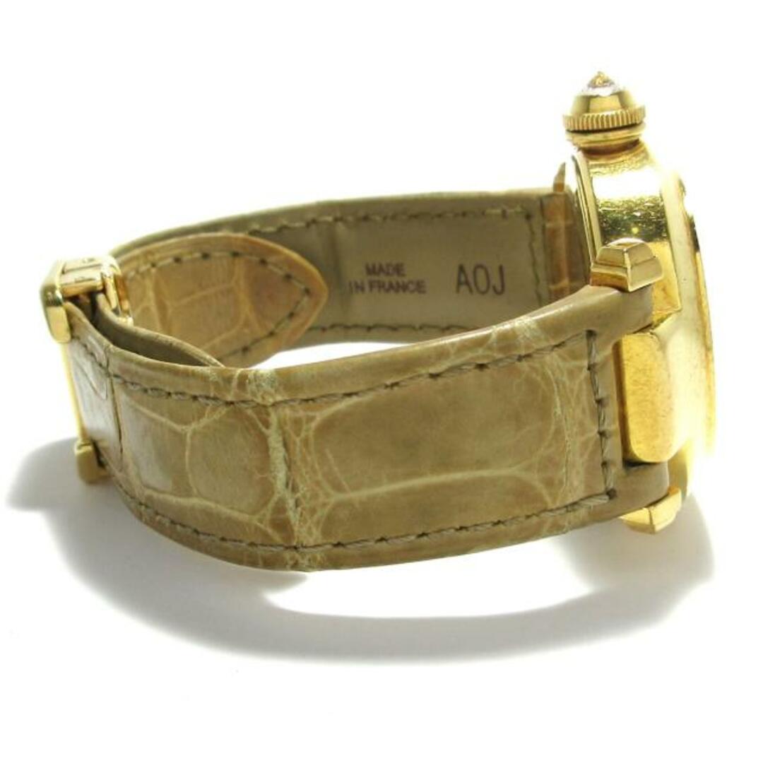 Cartier(カルティエ)のCartier(カルティエ) 腕時計 パシャ32 WJ11891G レディース K18YG×アリゲーターベルト/8Pダイヤインデックス/ダイヤリューズ シルバー レディースのファッション小物(腕時計)の商品写真