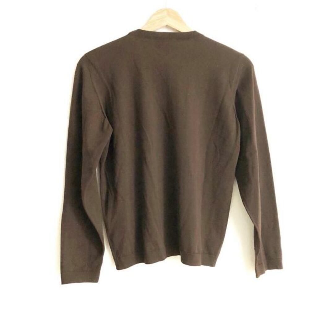 leilian(レリアン)のLeilian(レリアン) 長袖セーター サイズ9 M レディース - ダークブラウン クルーネック/GEMMA レディースのトップス(ニット/セーター)の商品写真