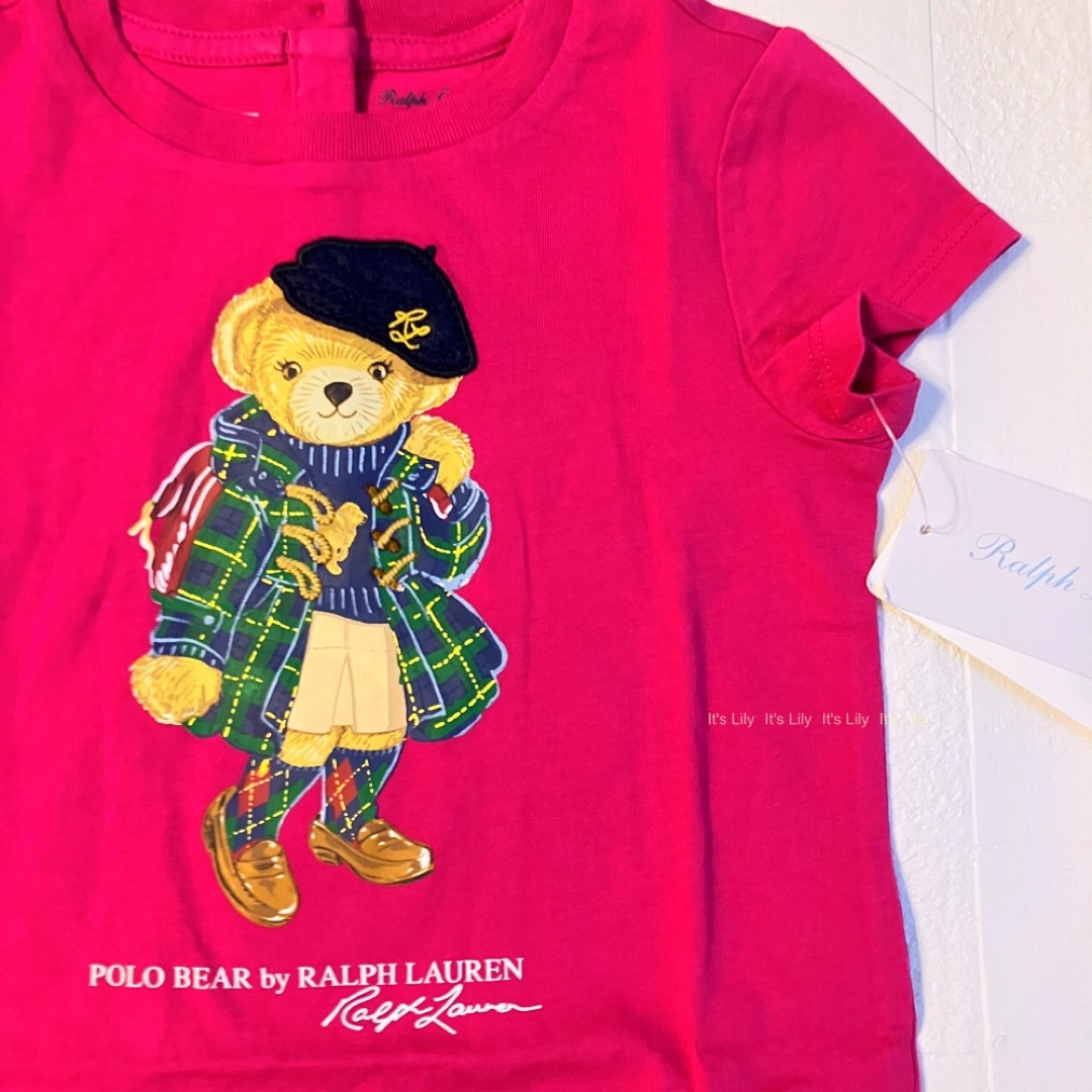 Ralph Lauren(ラルフローレン)の24m90cm  半袖　ピンク　ベア　ラルフローレン キッズ/ベビー/マタニティのキッズ服女の子用(90cm~)(Tシャツ/カットソー)の商品写真