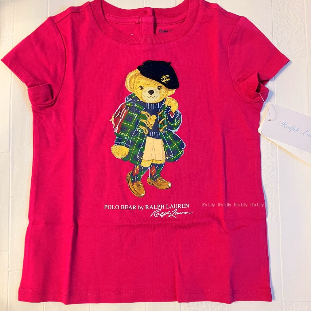 Ralph Lauren(ラルフローレン)の24m90cm  半袖　ピンク　ベア　ラルフローレン キッズ/ベビー/マタニティのキッズ服女の子用(90cm~)(Tシャツ/カットソー)の商品写真