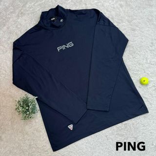 ピン(PING)のPING ピン モックネック 長袖ウェア 紺 LL(ウエア)