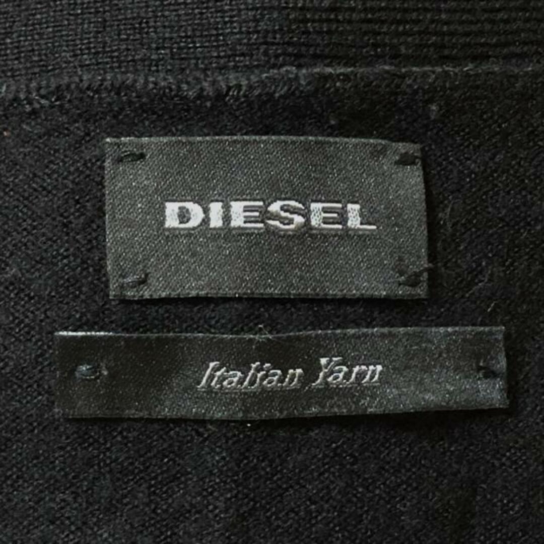 DIESEL(ディーゼル)のDIESEL(ディーゼル) カーディガン サイズXXL XL メンズ - 黒×ベージュ×ダークグレー 長袖 メンズのトップス(カーディガン)の商品写真