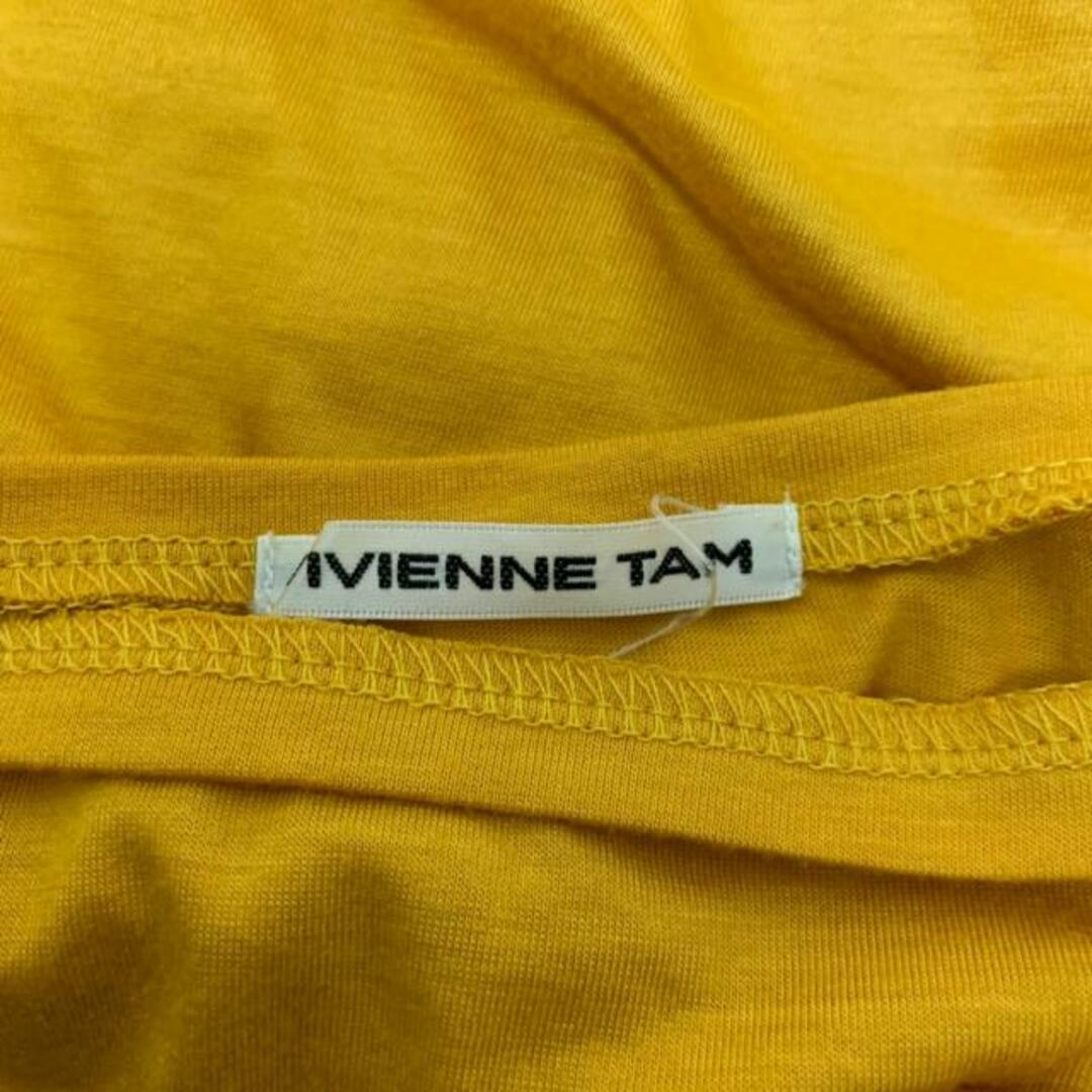 VIVIENNE TAM(ヴィヴィアンタム)のVIVIENNE TAM(ヴィヴィアンタム) 半袖Tシャツ サイズ0 XS レディース美品  - ダークイエロー ビーズ レディースのトップス(Tシャツ(半袖/袖なし))の商品写真