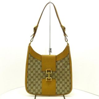 グッチ(Gucci)のGUCCI(グッチ) ショルダーバッグ GG柄 0014129 ベージュ×ライトブラウン ジャガード×レザー(ショルダーバッグ)