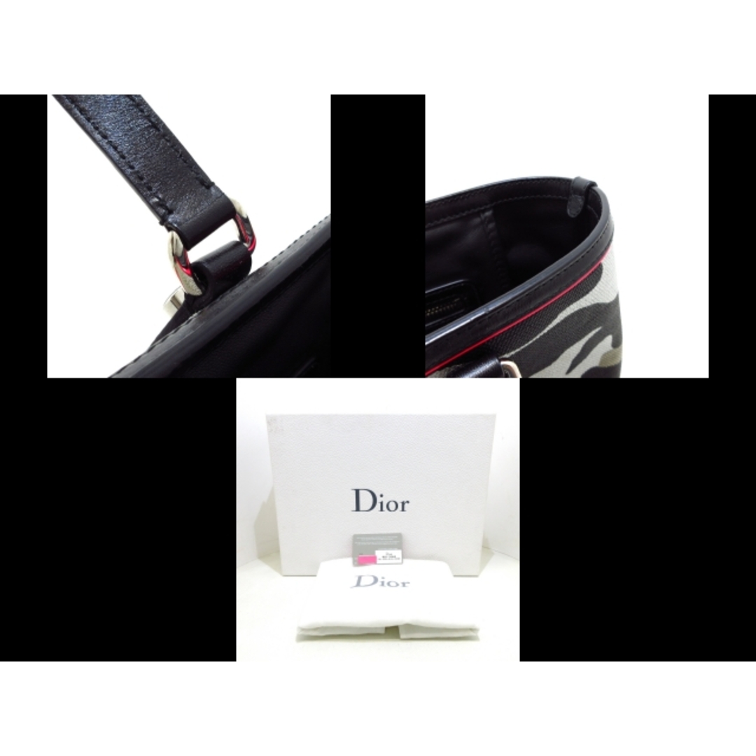 Christian Dior(クリスチャンディオール)のDIOR/ChristianDior(ディオール/クリスチャンディオール) トートバッグ レディース美品  アンセルムライルコラボ M0170PTPI-M912 黒×白×マルチ 迷彩柄 コーティングキャンバス×レザー レディースのバッグ(トートバッグ)の商品写真