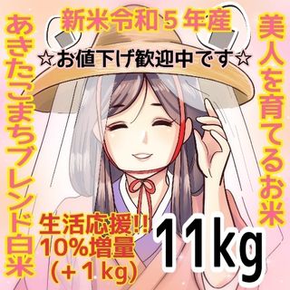 ★生活応援１０％(１kg)増量★あきたこまちブレンド白米（１１kg）送料込み★(米/穀物)