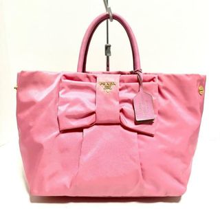 プラダ(PRADA)のPRADA(プラダ) ハンドバッグ - BN1601 ピンク リボン/ハワイ限定 ナイロン(ハンドバッグ)