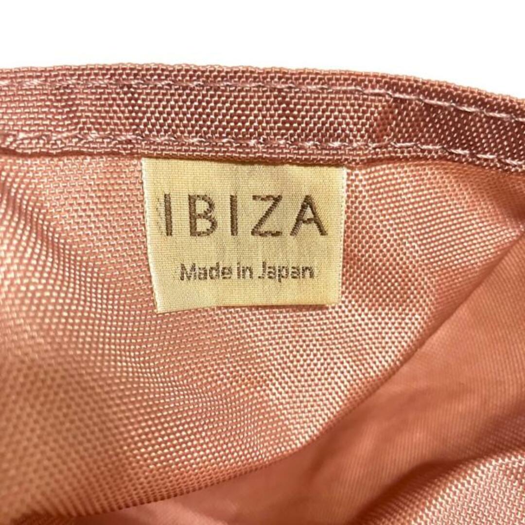 IBIZA(イビザ)のIBIZA(イビザ) トートバッグ - ピンクベージュ×白 折りたたみ/エコバッグ ナイロン×レザー レディースのバッグ(トートバッグ)の商品写真