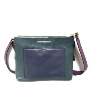 マークバイマークジェイコブス(MARC BY MARC JACOBS)のMARC BY MARC JACOBS(マークバイマークジェイコブス) ショルダーバッグ - M0001469 ダークグリーン×ダークネイビー×パープル ストラップ着脱可 レザー(ショルダーバッグ)