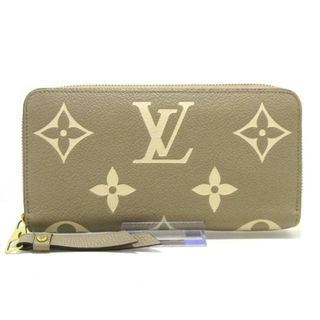 ルイヴィトン(LOUIS VUITTON)のLOUIS VUITTON(ルイヴィトン) 長財布 バイカラーモノグラムアンプラント美品  ポルトフォイユクレマンス M82478 カーキクレーム ラウンドファスナー モノグラム･アンプラント レザー（皮革の種類：牛革）(財布)