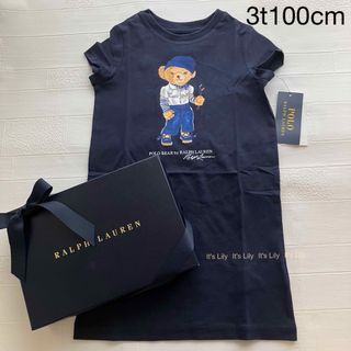 ラルフローレン(Ralph Lauren)の3t100cm 半袖　ベア　女の子　ラルフローレン　ワンピース(ワンピース)