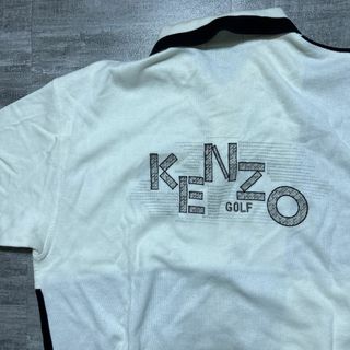 ケンゾー(KENZO)のKENZO GOLF ケンゾー 半袖ポロシャツ モノトーン バイカラー 5 白黒(ポロシャツ)