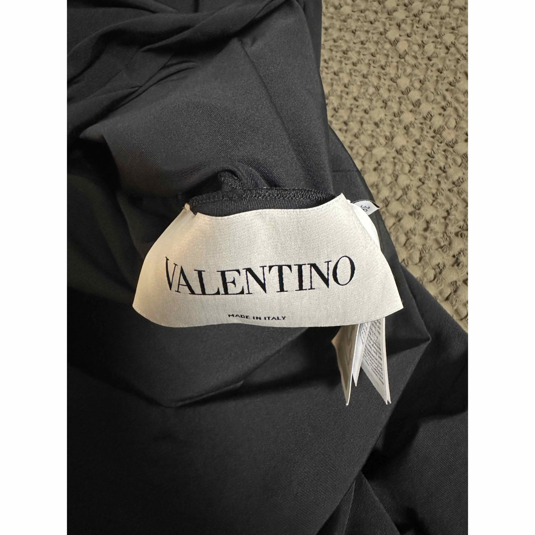 VALENTINO(ヴァレンティノ)のValentino ヴァレンティノ タフタ バルーン ワンピース 黒 38 レディースのワンピース(ひざ丈ワンピース)の商品写真