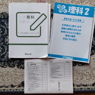 ほぼ書き込みなし！W早稲田ゼミ群馬県公立高校受験対応☆理科2冊セットおまけ付き(語学/参考書)