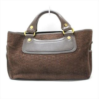 セリーヌ(celine)のCELINE(セリーヌ) トートバッグ ブギーバッグ ダークブラウン 型押し加工 スエード×レザー(トートバッグ)