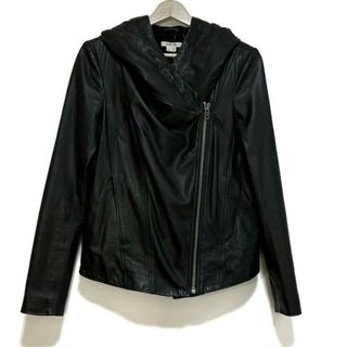 ヘルムートラング(HELMUT LANG)のHelmut Lang(ヘルムートラング) ライダースジャケット サイズM レディース - 黒 長袖/レザー/秋/冬(ライダースジャケット)