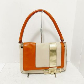 アニヤハインドマーチ(ANYA HINDMARCH)のAnya Hindmarch(アニヤハインドマーチ) ハンドバッグ美品  - アイボリー×レッド×ゴールド レザー(ハンドバッグ)