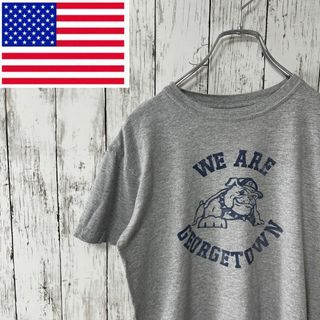 GILDAN アメリカ古着 ビッグプリントブルドックTシャツ グレーメンズ(Tシャツ/カットソー(半袖/袖なし))