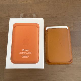 iPhone - APPLE MagSafe iPhone レザーウォレット/ゴールデンブラウン