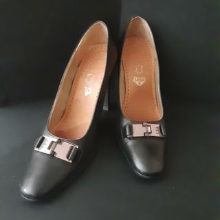 22㎝/34　フェラガモ　Ferragamo　ブラックパンプス(ハイヒール/パンプス)