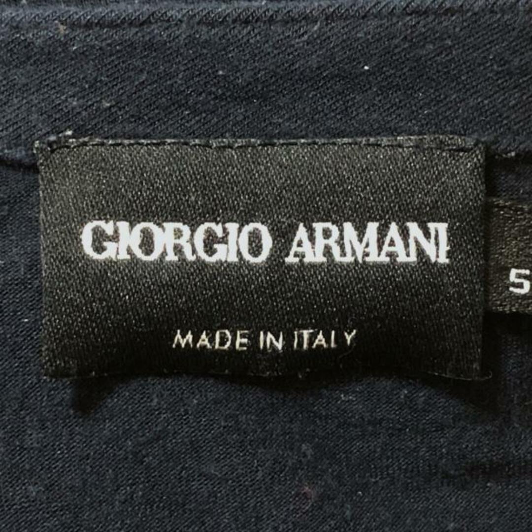 Giorgio Armani(ジョルジオアルマーニ)のGIORGIOARMANI(ジョルジオアルマーニ) 半袖Tシャツ サイズ58(  I  ) メンズ - ネイビー クルーネック メンズのトップス(Tシャツ/カットソー(半袖/袖なし))の商品写真