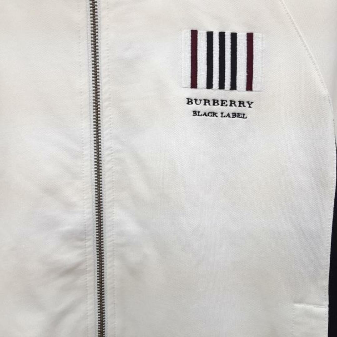 BURBERRY BLACK LABEL(バーバリーブラックレーベル)のBurberry Black Label(バーバリーブラックレーベル) ブルゾン サイズ2 M メンズ美品  - 白×黒 長袖/ジップアップ/フード着脱可/春/秋 メンズのジャケット/アウター(ブルゾン)の商品写真