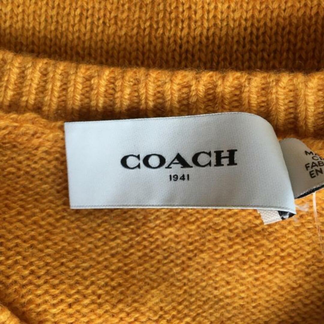 COACH(コーチ)のCOACH(コーチ) 長袖セーター サイズS レディース美品  - オレンジ×グレー×マルチ クルーネック/カシミヤ/イヌ/ラメ レディースのトップス(ニット/セーター)の商品写真