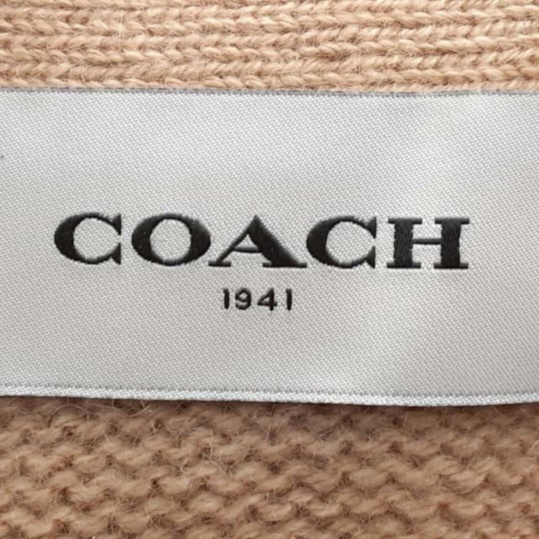 COACH(コーチ)のCOACH(コーチ) カーディガン サイズXS メンズ美品  - ライトブラウン×レッド×マルチ 長袖/カシミヤ/恐竜 メンズのトップス(カーディガン)の商品写真