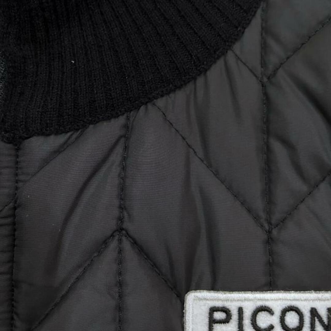PICONE(ピッコーネ) ブルゾン サイズ50 M メンズ美品  - 黒×アイボリー×グレー 長袖/ニット/キルティング/CLUB/冬 メンズのジャケット/アウター(ブルゾン)の商品写真