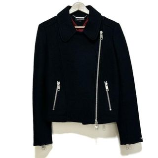 TOMMY HILFIGER - TOMMY HILFIGER(トミーヒルフィガー) ライダースジャケット サイズS レディース - ダークネイビー 長袖/秋/冬