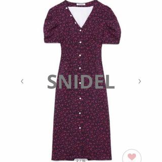 スナイデル(SNIDEL)の【極美品】SNIDEL フラワーパターンタイトワンピース(ロングワンピース/マキシワンピース)