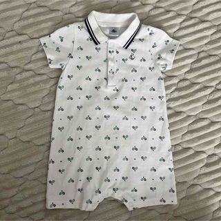 PETIT BATEAU - プチバトー 半袖カバーオール 12m/74cm