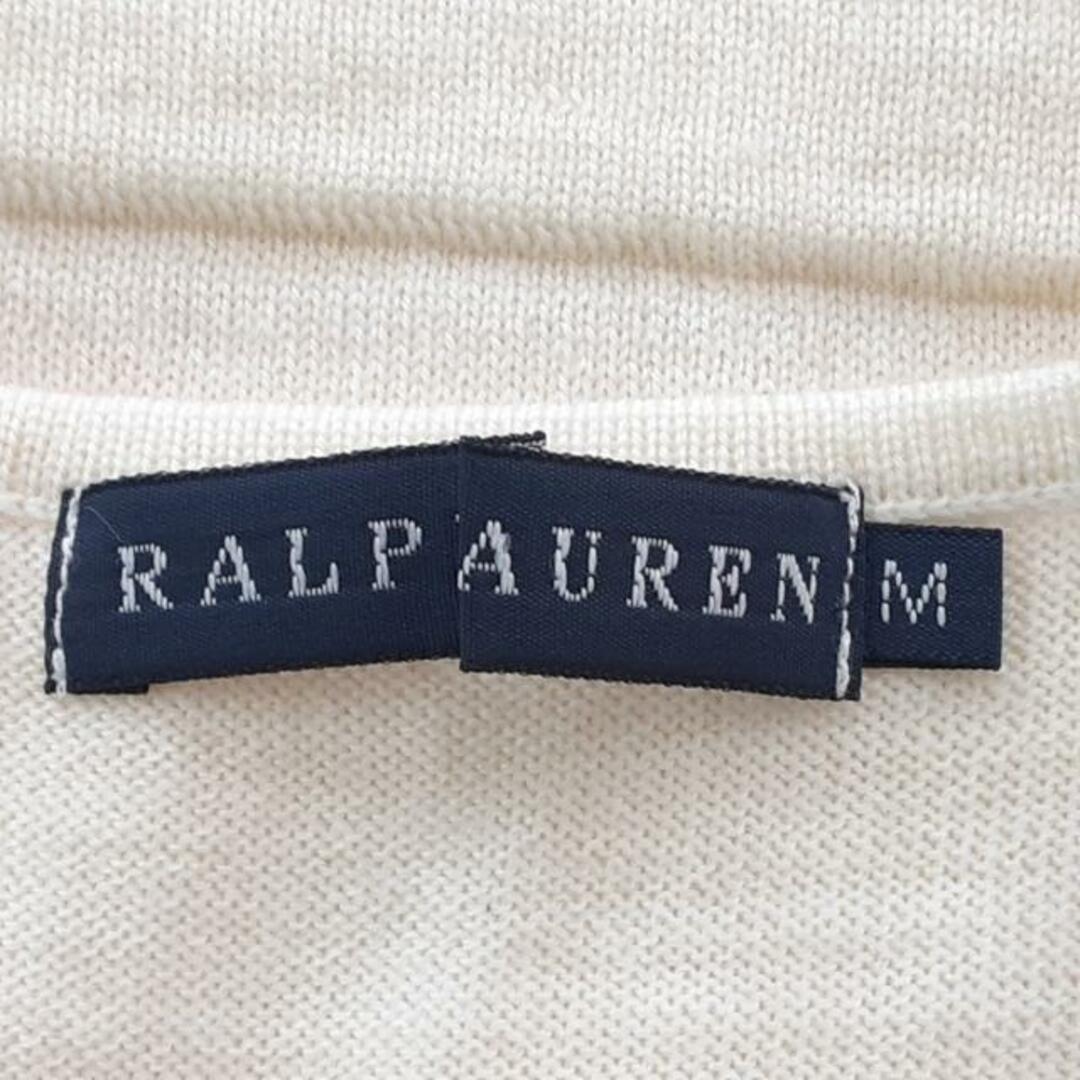 Ralph Lauren(ラルフローレン)のRalphLauren(ラルフローレン) 長袖セーター サイズM レディース美品  - アイボリー Vネック レディースのトップス(ニット/セーター)の商品写真