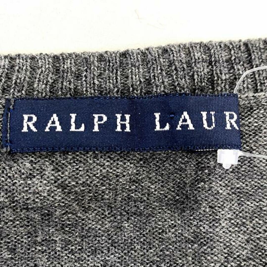 Ralph Lauren(ラルフローレン)のRalphLauren(ラルフローレン) 長袖セーター サイズM レディース美品  - ダークグレー Vネック レディースのトップス(ニット/セーター)の商品写真