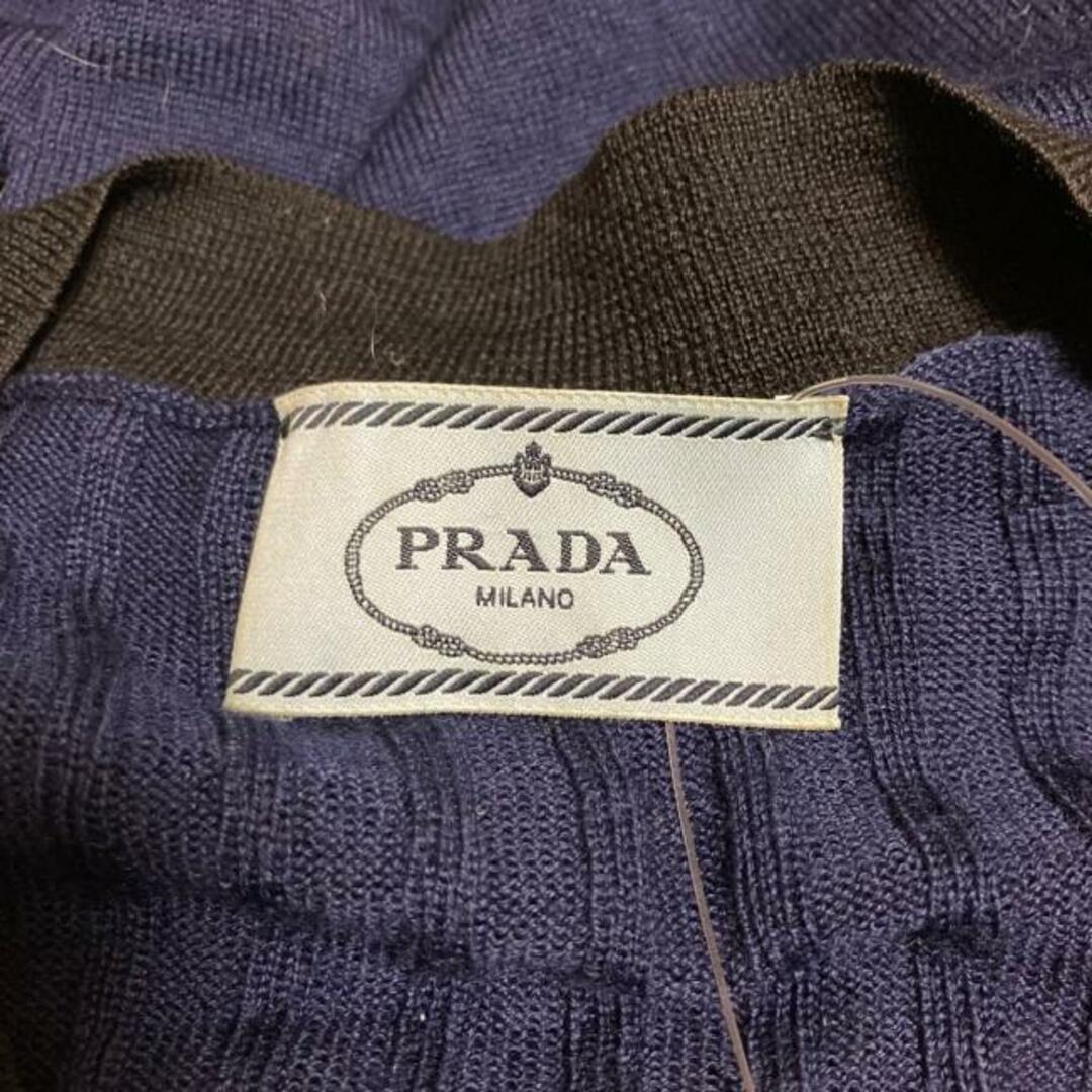 PRADA(プラダ)のPRADA(プラダ) カーディガン サイズ38 S レディース - ネイビー×黒 長袖/バイカラー レディースのトップス(カーディガン)の商品写真