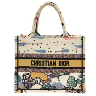 Christian Dior - DIOR/ChristianDior(ディオール/クリスチャンディオール) トートバッグ ブックトートスモールバッグ アイボリー×ピンク×マルチ ディオール シエル ドゥ レーヴ ジャガード