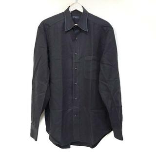 ジバンシィ(GIVENCHY)のGIVENCHY(ジバンシー) 長袖シャツ サイズ41 メンズ美品  - 黒×ベージュ ストライプ(シャツ)