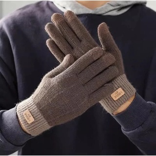 【即日発送】手袋 ブラウン 男女兼用 スマホ対応 グローブ アウトドア シンプル(手袋)