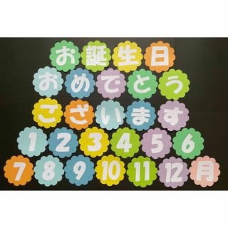 ハンドメイド　壁面飾り　おたんじょうび/お誕生日　保育園／施設　誕生月(その他)