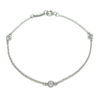 ティファニー(Tiffany & Co.)のTIFFANY&Co.(ティファニー) ブレスレット美品  バイザヤード Pt950×ダイヤモンド 3Pダイヤモンド(ブレスレット/バングル)