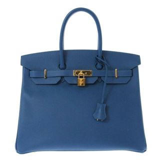 エルメス(Hermes)のHERMES(エルメス) ハンドバッグ美品  バーキン35 ブルー ゴールド金具 ヴォーエプソン(ハンドバッグ)