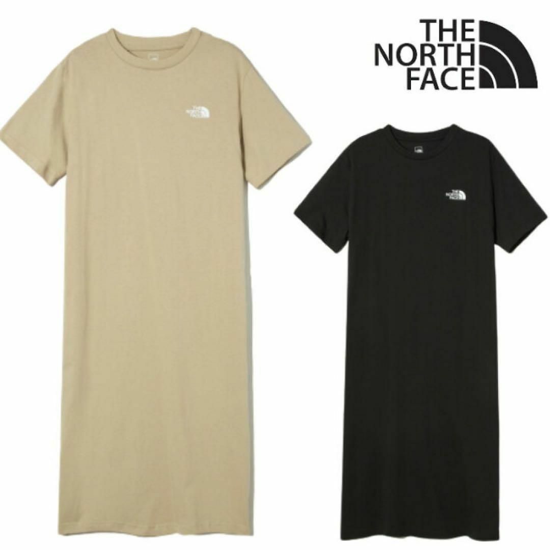 THE NORTH FACE(ザノースフェイス)の【韓国限定】ノースフェイス ホワイトレーベル　Tシャツワンピース　ベージュ　L② レディースのワンピース(ロングワンピース/マキシワンピース)の商品写真