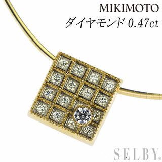 ミキモト(MIKIMOTO)のミキモト K18YG/WG ダイヤモンド オメガネックレス 0.47ct 2WAY リバーシブル(ネックレス)