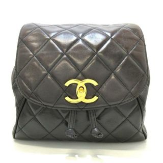 シャネル(CHANEL)のCHANEL(シャネル) リュックサック レディース マトラッセ 黒 ゴールド金具/チェーンショルダー ラムスキン(リュック/バックパック)