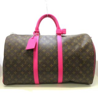 ルイヴィトン(LOUIS VUITTON)のLOUIS VUITTON(ルイヴィトン) ボストンバッグ モノグラムマカサー美品  キーポルバンドリエール50 M46773 フューシャ モノグラム･マカサー キャンバス(ボストンバッグ)